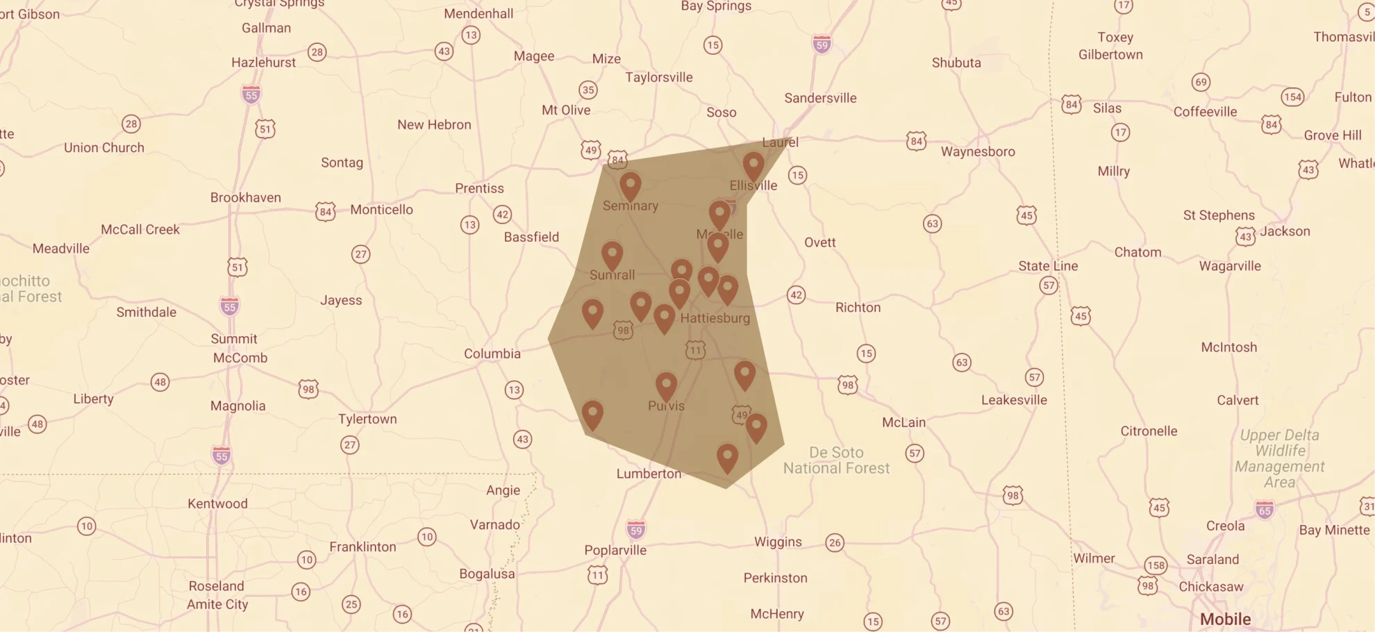 MAP Black Ridge Hauling & Excavating Sumrall, MS 1